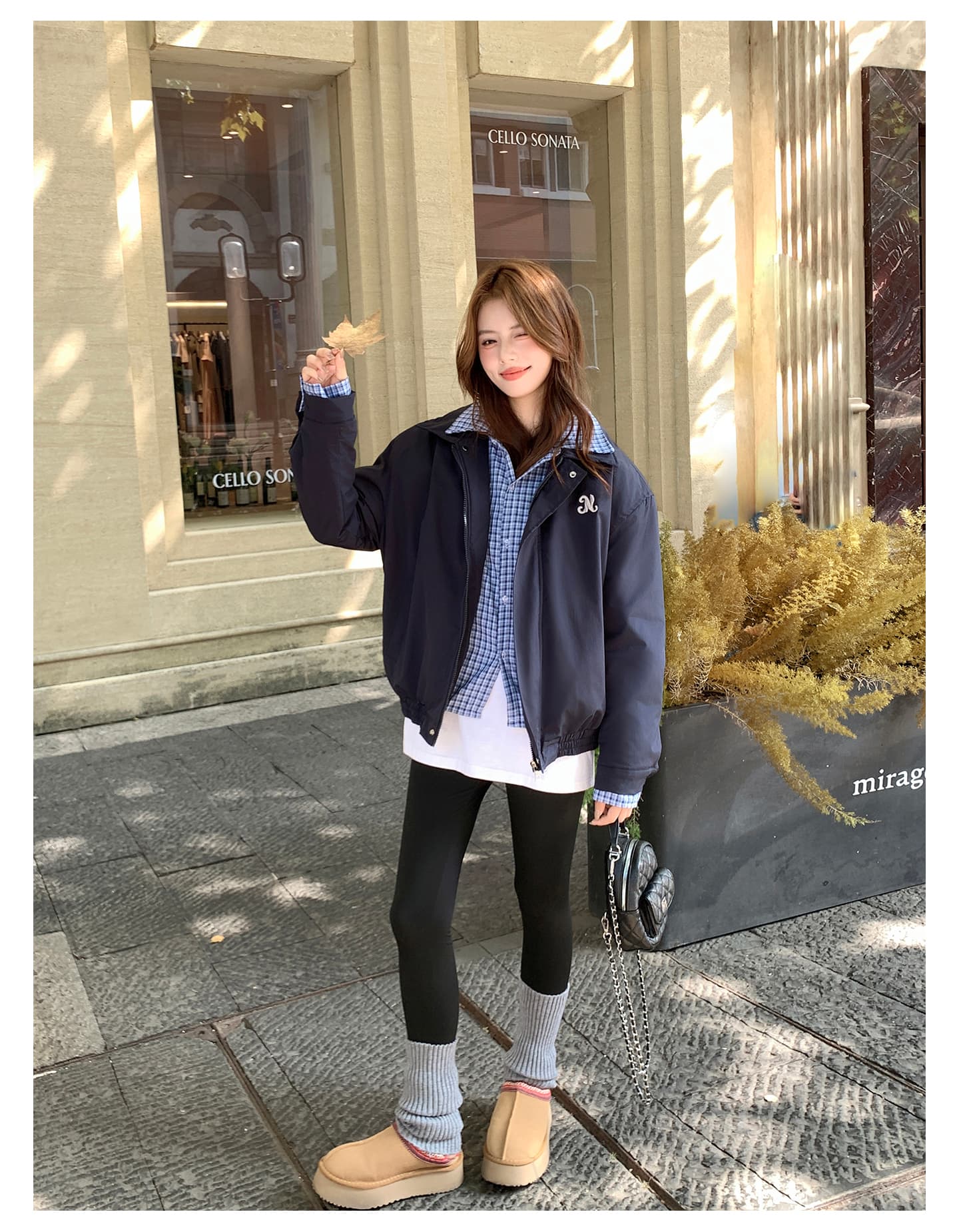 페이크 레이어드 여성 코트 2026 년 새로운 겨울 폴로 칼라 루즈핏 한 부서 착용 가져 가라. 고급 센스 면 옷 재킷 상세 이미지 6