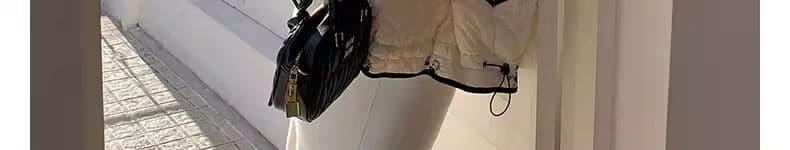 겨울 루즈핏 다용도 면 옷 작은 샤넬 스타일 두꺼운 보온 면 의류 고급 센스 프랑스식 프린트 경량 다용도 여성 상세 이미지 55