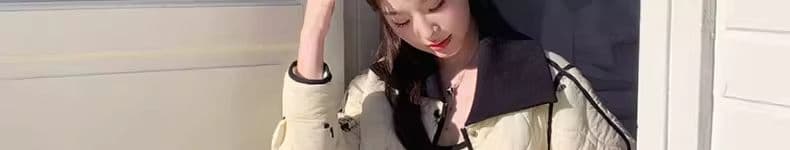 겨울 루즈핏 다용도 면 옷 작은 샤넬 스타일 두꺼운 보온 면 의류 고급 센스 프랑스식 프린트 경량 다용도 여성 상세 이미지 61