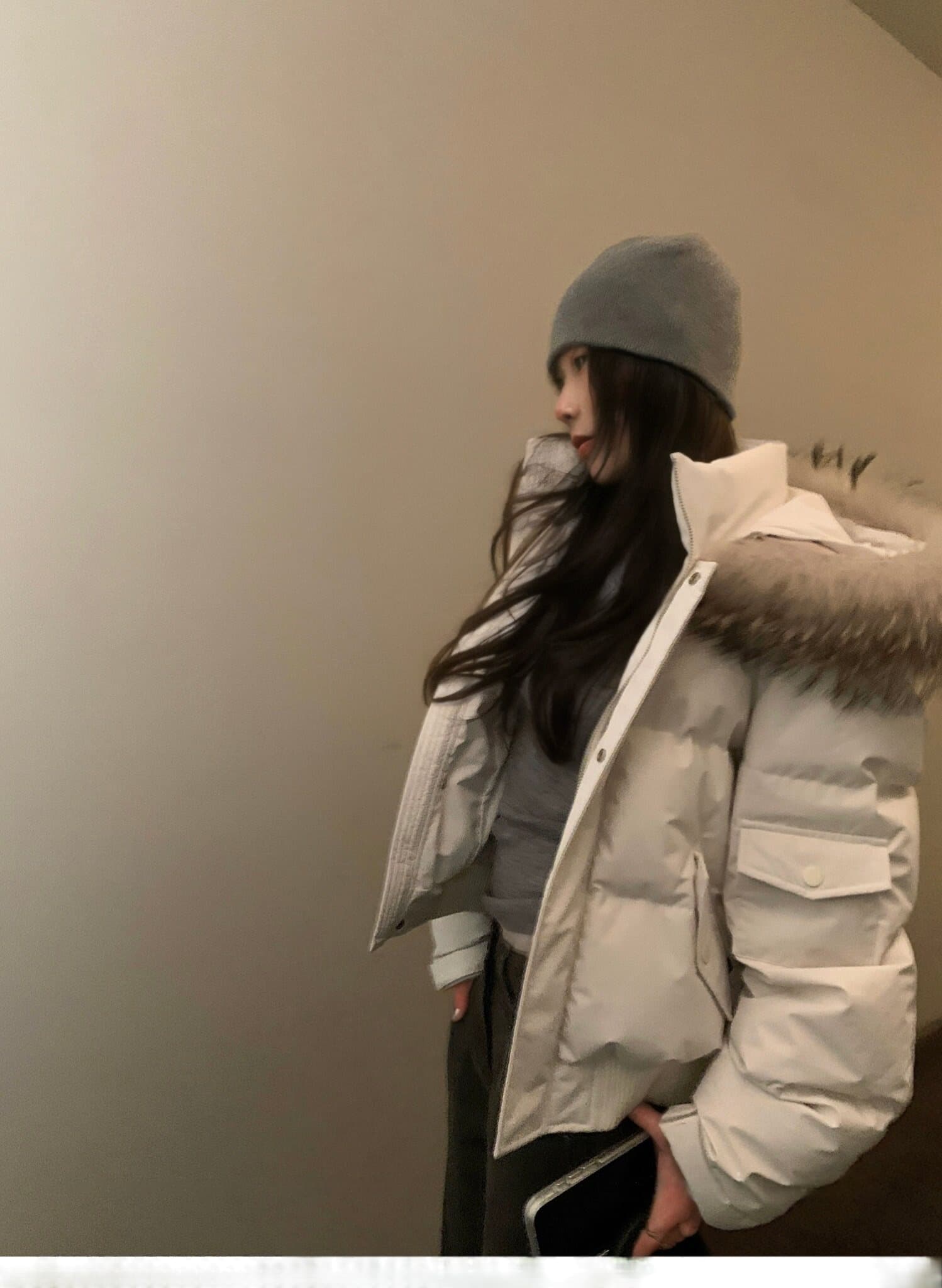 작은 키 다운 재킷 여성 면 의류 재킷 워크웨어 Parker ins 한국 스타일 두꺼운 스탠드 칼라 쇼트 스타일 다운 외투 이미지 3