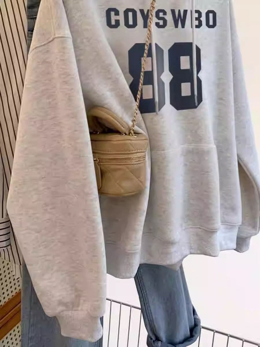 2026 한국 스타일 새로운 가을 겨울 의류 맨위 루즈핏 후드 얇은 스타일 털이 있는 후드티 트렌디 ins 여성 이미지 4
