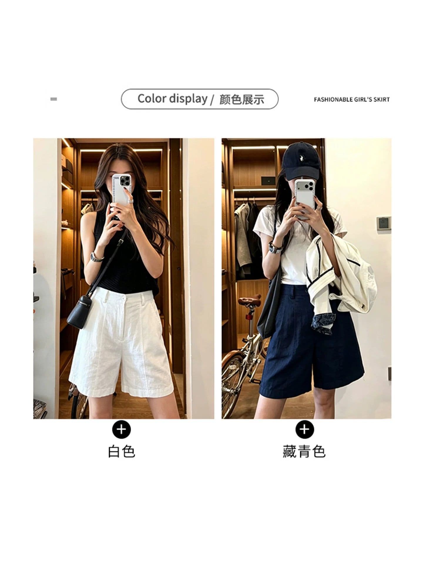 오래된 돈 바람 아마 정장 반바지 여성 여름 새로운 라이 경기 서울 넓은 다리 오부 바지 주간 실크 마 스트레이트 바지 상세 이미지 3