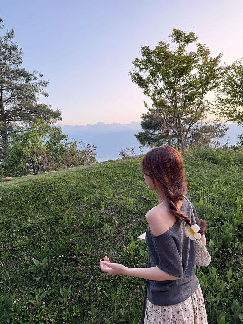 여름 꽃무늬 바지 전원 바람 레이스 배기 바지 여성 루즈핏 넓은 다리 9부 바지 슬림해 보이는 상세 이미지 32