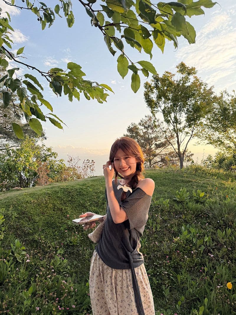 여름 꽃무늬 바지 전원 바람 레이스 배기 바지 여성 루즈핏 넓은 다리 9부 바지 슬림해 보이는 상세 이미지 37