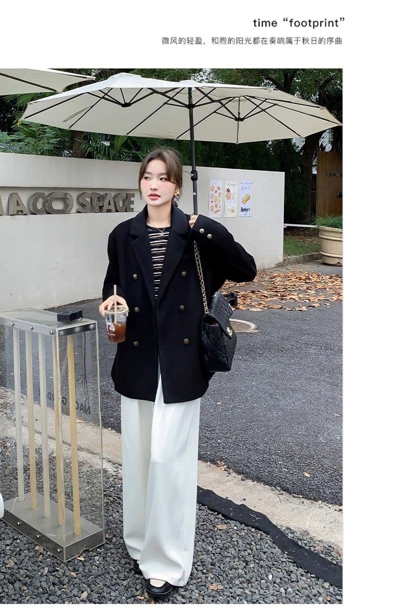 원본 것 모직 정장 여성 코트 가을 겨울 폭발 두꺼운 작은 샤넬 스타일 레트로 쇼트 스타일 모직 코트 상세 이미지 14