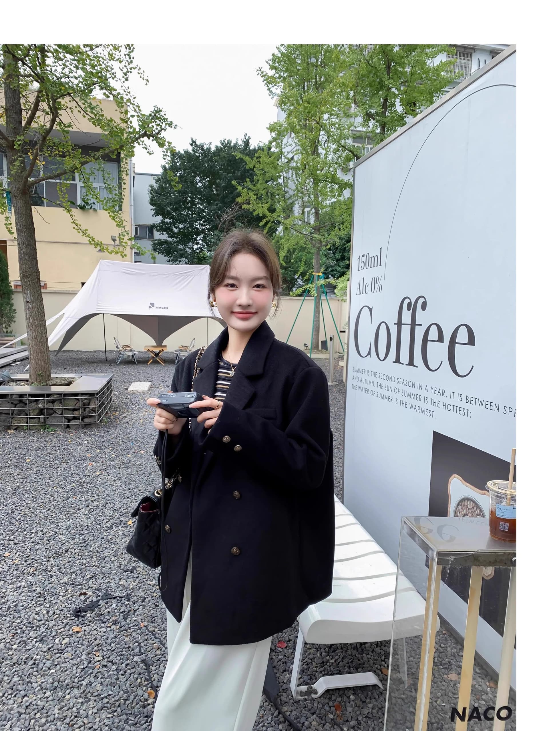 원본 것 모직 정장 여성 코트 가을 겨울 폭발 두꺼운 작은 샤넬 스타일 레트로 쇼트 스타일 모직 코트 상세 이미지 34