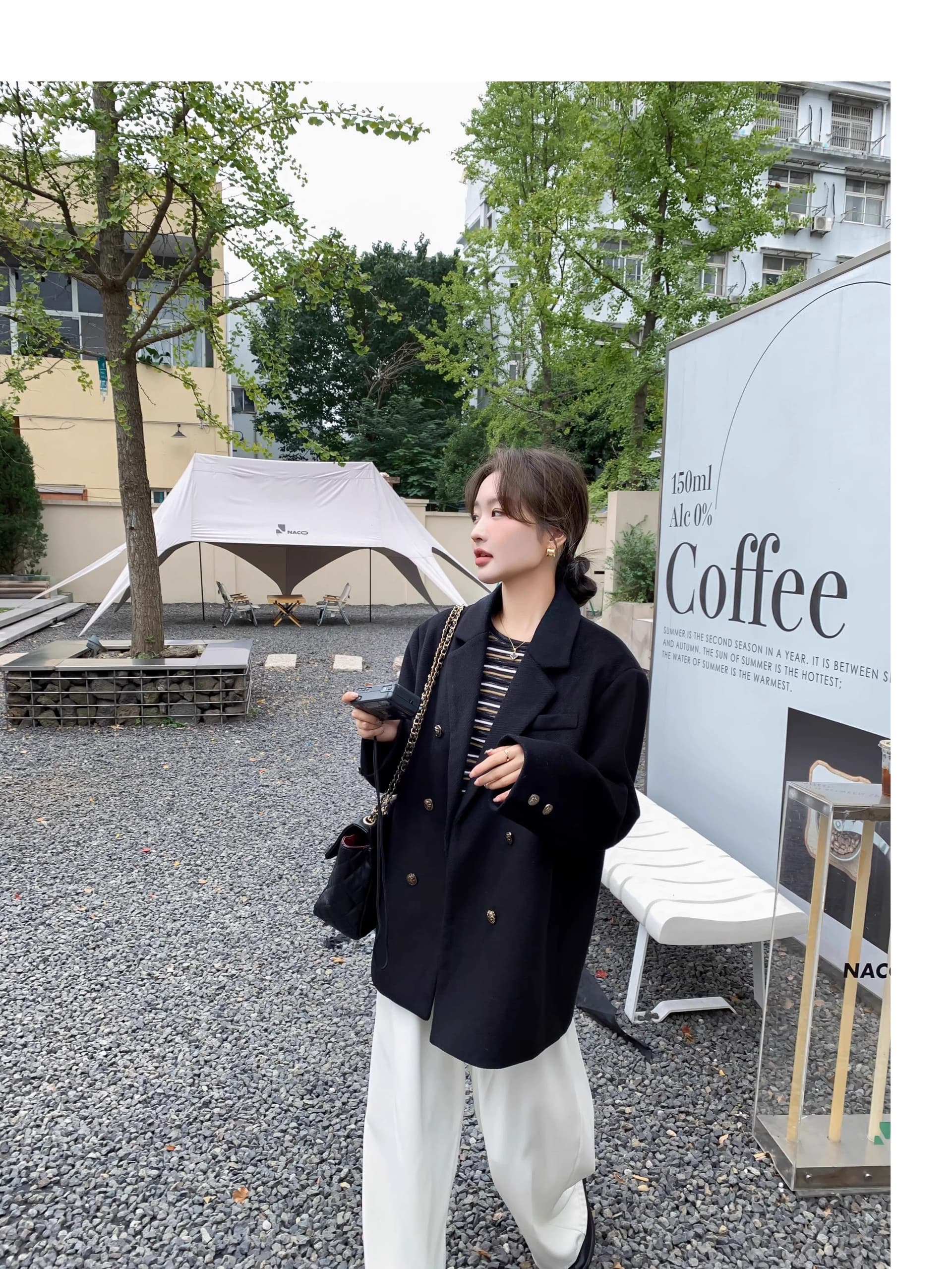 원본 것 모직 정장 여성 코트 가을 겨울 폭발 두꺼운 작은 샤넬 스타일 레트로 쇼트 스타일 모직 코트 상세 이미지 36