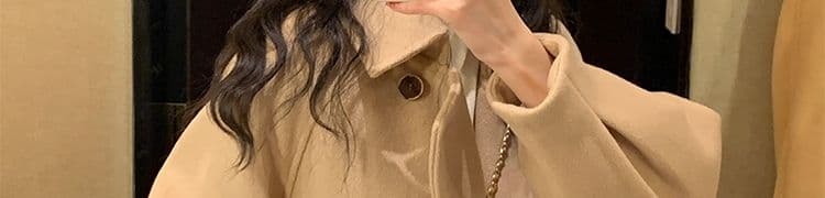 한 부서 작은 키 모직 여성 코트 2026 새로운 가을 겨울철 두꺼운 솜을 넣은 모직 중간 길이 코트 바람막이 상세 이미지 85