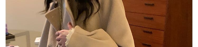 한 부서 작은 키 모직 여성 코트 2026 새로운 가을 겨울철 두꺼운 솜을 넣은 모직 중간 길이 코트 바람막이 상세 이미지 94