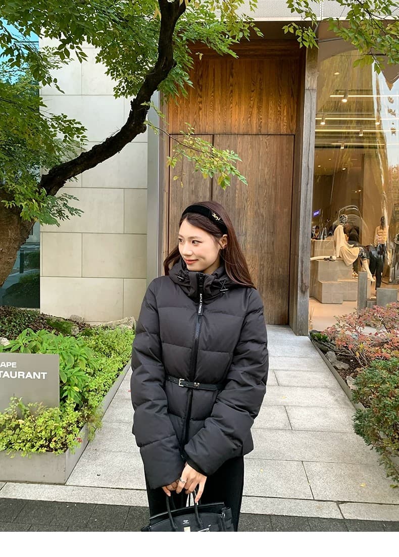 2026 새로운 슈퍼 잘 생긴 얇고 가벼운 갈비 살 몸매 가꾸기 아래 면화 의류 여성 후드 쇼트 스타일 보온 커플 겨울 여성 코트 상세 이미지 19