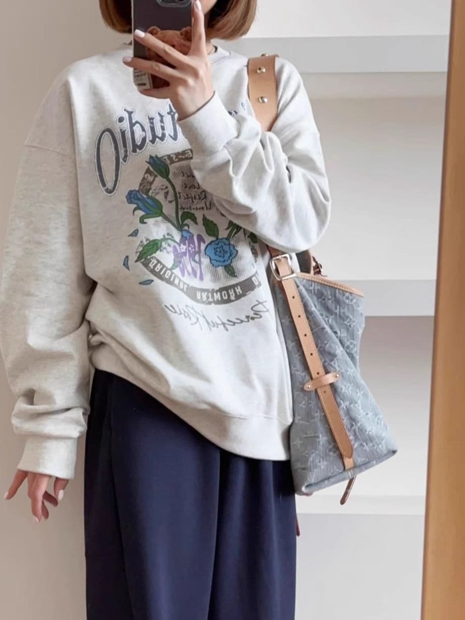 2026 한국 스타일 새로운 가을 겨울 의류 맨위 oversize 라운드 넥 후드티 트렌디 ins 여성 상세 이미지 2