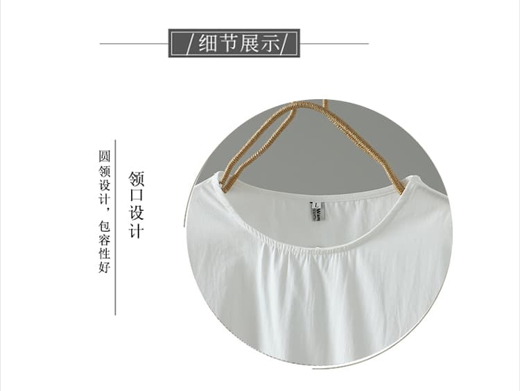 실사 한 부서 캐주얼 바람 순면 반팔 드레스 2026 여름 새로운 빅 사이즈 지방 mm 다용도 연령 감소 미니 스커트 상세 이미지 3