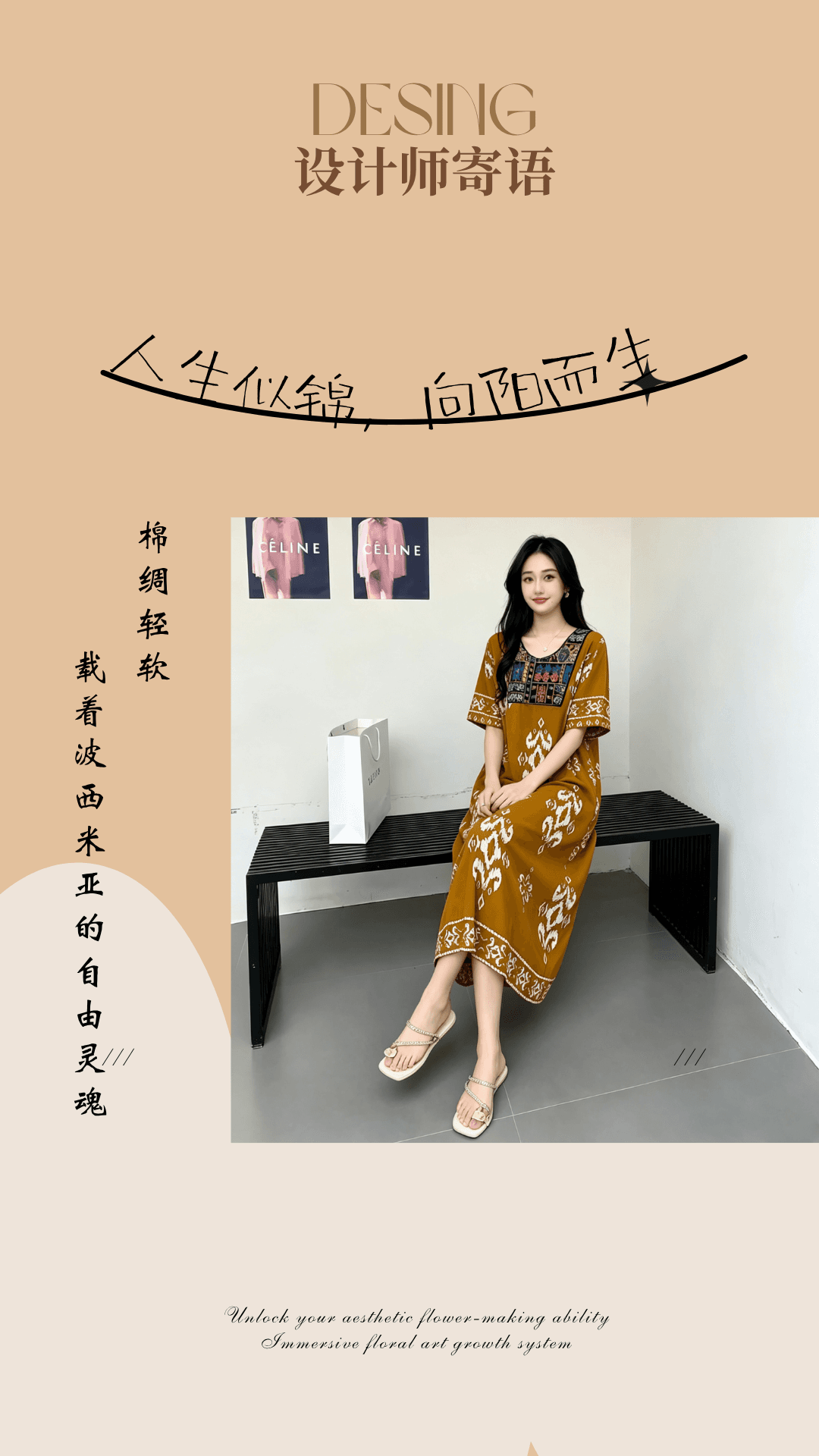 국경 간 동남아시아 보헤미안 민족 스타일 면 실크 드레스 여름 반팔 프린트 자수 휴가 해변 드레스 상세 이미지 2