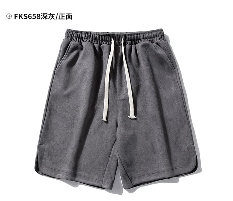 여름 새로운 스웨이드 원단 단색 반바지 남자 공장 직접 공급 캐주얼 바지 빅 사이즈 오부 바지 남성 의류 상세 이미지 12