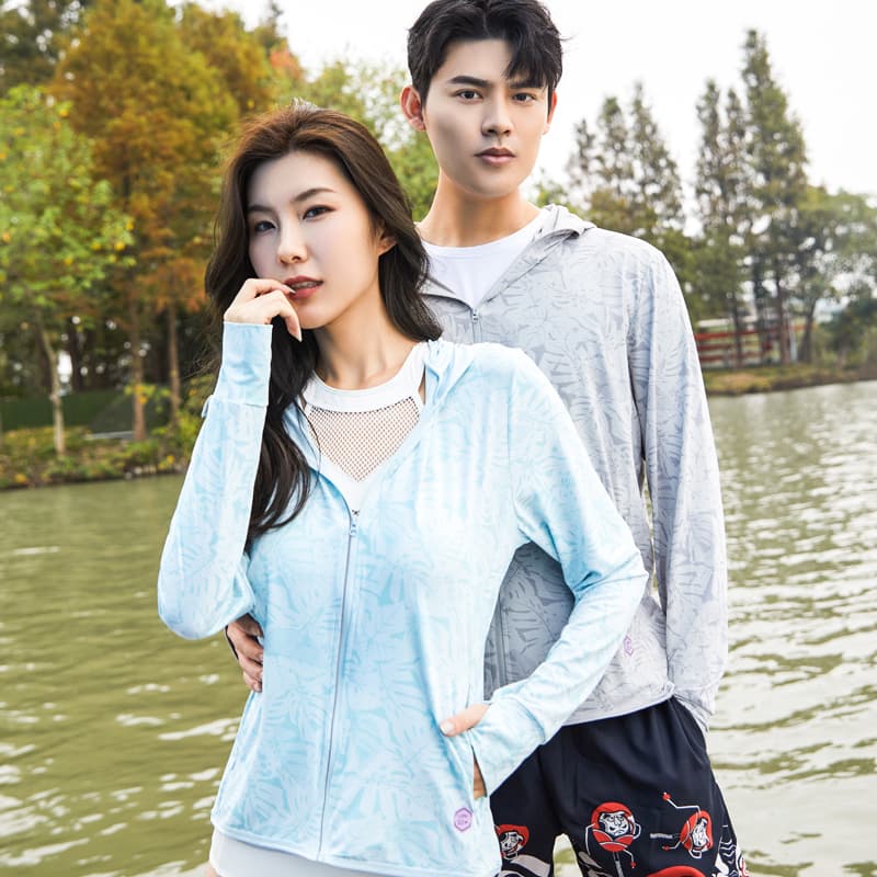 자외선 차단 의류 남녀 커플 섹션 탈착식 모자 국방 자외선 얇고 가벼운 피부 의류 야외 자외선 차단 복 upf50+ 이미지 4