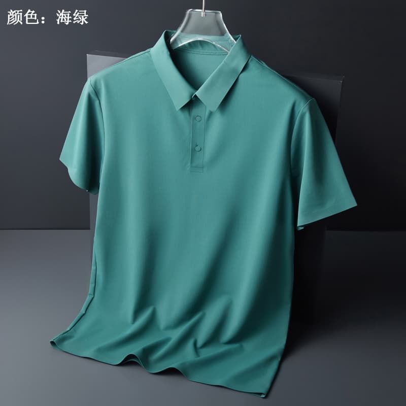 여름 새로운 트렌드 다용도 부드럽다 편안함 맨위 빛 럭셔리 비즈니스 POLO 셔츠 속도 건조한 차가운 통기성 반팔 이미지 5