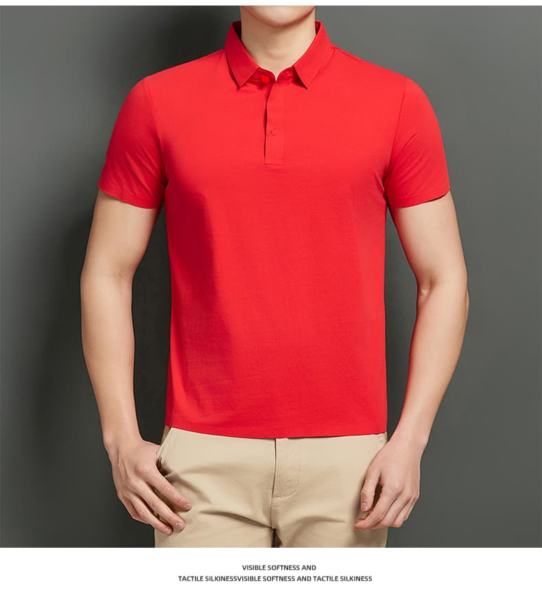 여름 새로운 트렌드 다용도 부드럽다 편안함 맨위 빛 럭셔리 비즈니스 POLO 셔츠 속도 건조한 차가운 통기성 반팔 상세 이미지 22
