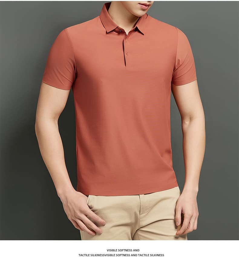 여름 새로운 트렌드 다용도 부드럽다 편안함 맨위 빛 럭셔리 비즈니스 POLO 셔츠 속도 건조한 차가운 통기성 반팔 상세 이미지 25
