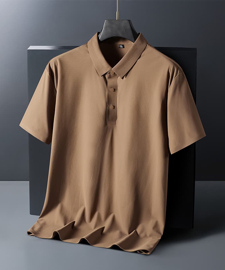 여름 새로운 트렌드 다용도 부드럽다 편안함 맨위 빛 럭셔리 비즈니스 POLO 셔츠 속도 건조한 차가운 통기성 반팔 상세 이미지 30