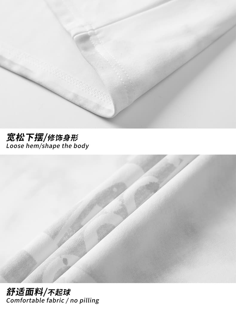 여름 새로운 폭발 빅 사이즈 불규칙 전체 인쇄 티셔츠 남자 루즈핏 캐주얼 다용도 라운드 넥 티셔츠 상세 이미지 16
