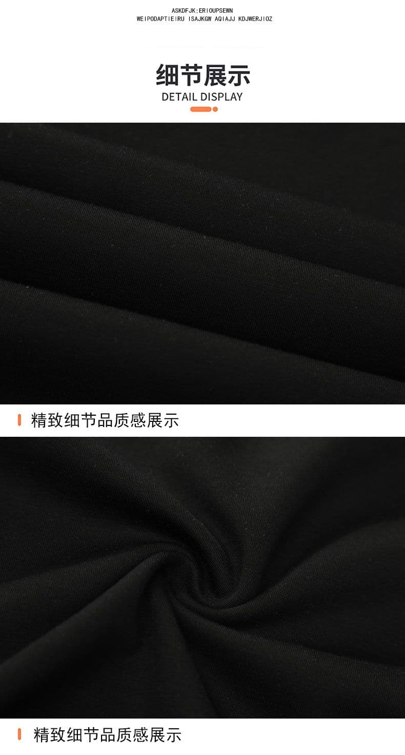 여름 얇은 스타일 순면 징 라운드 넥 반팔 티셔츠 남자 트렌드 아메리칸 디자인 센스 루즈핏 자수 반소매 t 상세 이미지 25