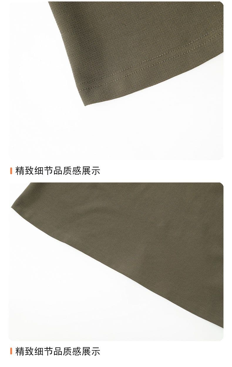 하프 지퍼 조수 브랜드 여름 POLO 셔츠 남성 루즈핏 캐주얼 순면 폴로 칼라 고급 미니멀리즘 비즈니스 반팔 티셔츠 상세 이미지 30