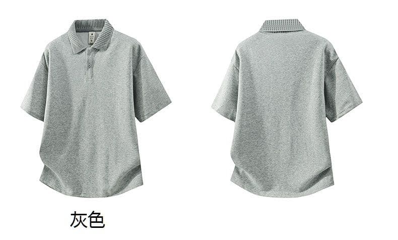 남성 의류 POLO 셔츠 남자 다용도 폴로 칼라 반팔 여름 2026 새로운 루즈핏 통기성 야외 신축성 반팔 맨위 상세 이미지 4
