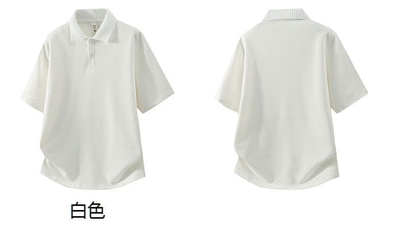 남성 의류 POLO 셔츠 남자 다용도 폴로 칼라 반팔 여름 2026 새로운 루즈핏 통기성 야외 신축성 반팔 맨위 상세 이미지 5