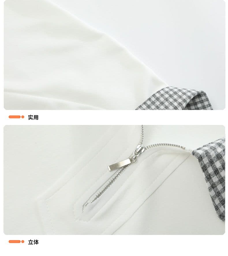 조수 브랜드 아메리칸 티셔츠 하프 지퍼 디자인 센스 반팔 POLO 셔츠 남성 루즈핏 캐주얼 단색 폴로 칼라 남자 맨위 상세 이미지 18