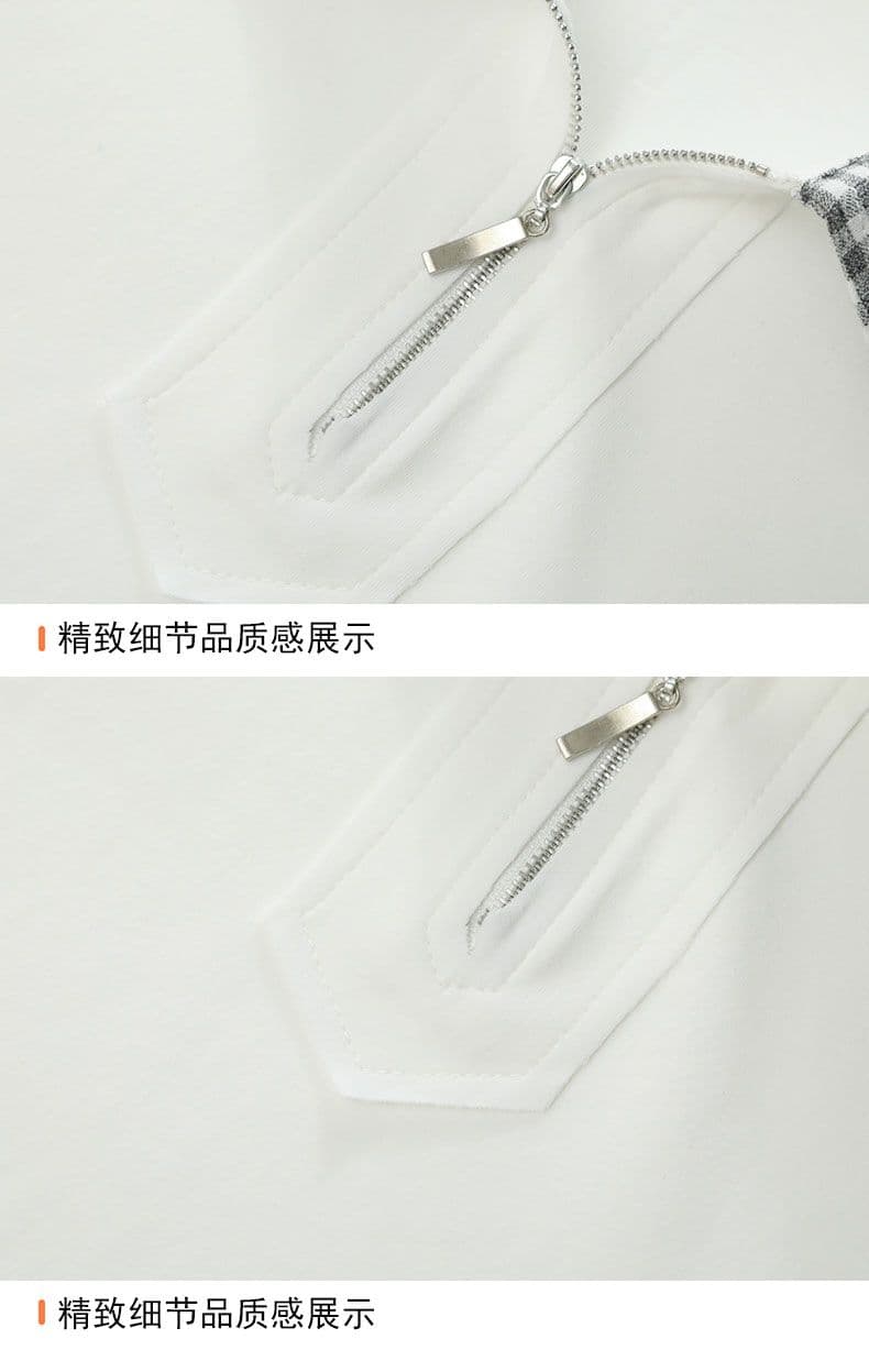 조수 브랜드 아메리칸 티셔츠 하프 지퍼 디자인 센스 반팔 POLO 셔츠 남성 루즈핏 캐주얼 단색 폴로 칼라 남자 맨위 상세 이미지 30