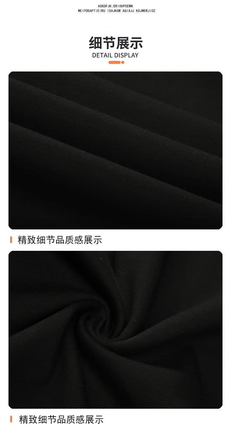 하프 지퍼 디자인 고급 센스 티셔츠 소년 여름 자외선 차단 조수 브랜드 차가운 센스 루즈핏 라운드 넥 징 반팔 상세 이미지 28