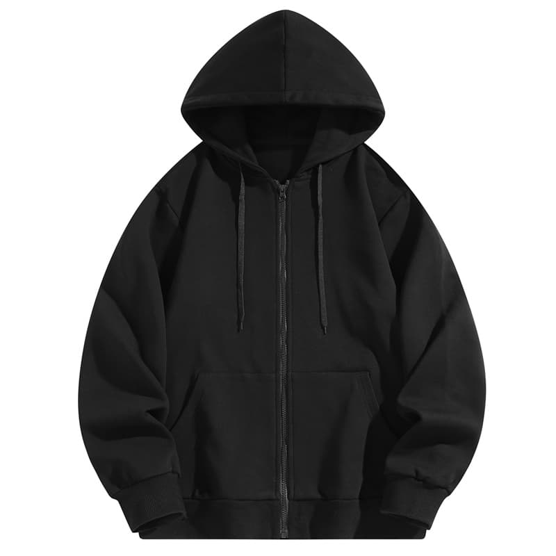 단색 오픈 가디건 후드티 재킷 300g 됐어. 개체 국경 간 편안함 통기성 후드 루즈핏 캐주얼 재킷 재킷 이미지 3