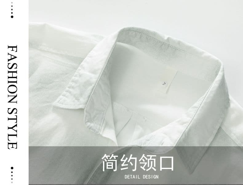 높은 품질 순면 워시 물 레트로 남성 루즈핏 섹션 셔츠 봄 여름 트렌드 그라데이션 프린트 긴팔 셔츠 상세 이미지 2