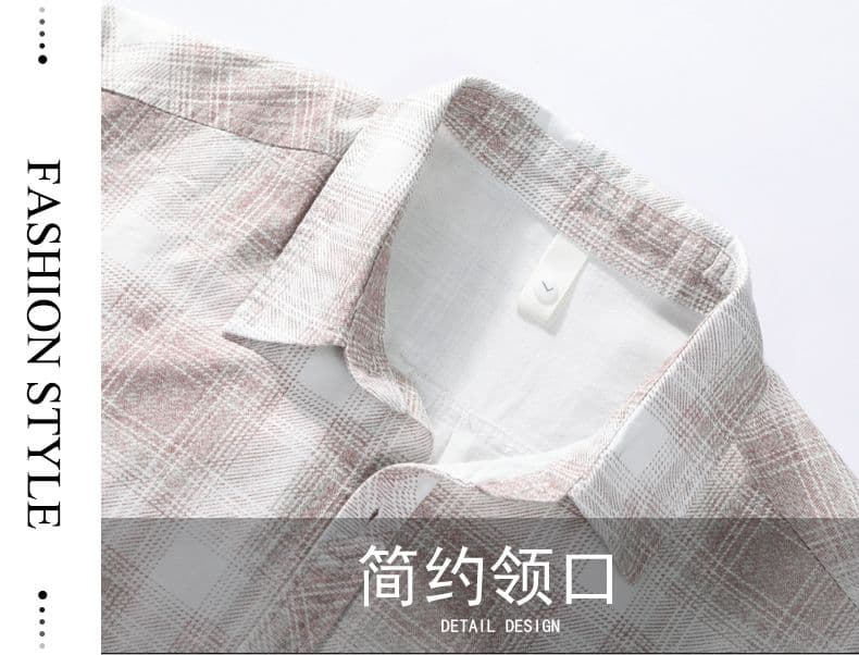 순면 일본식 워시 물 레트로 남성 루즈핏 섹션 셔츠 봄 여름 트렌드 프린트 품질 주머니 긴팔 셔츠 상세 이미지 2