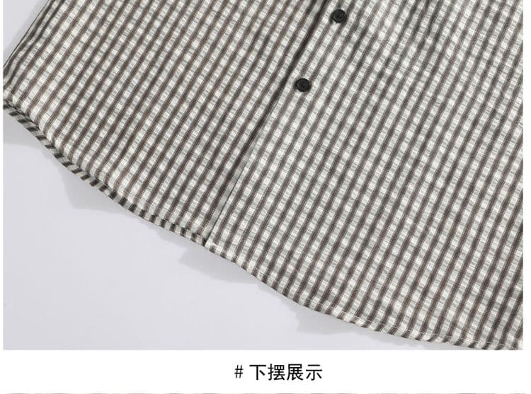 새로운 체크무늬 셔츠 남성 트렌드 한국 스타일 루즈핏 비즈니스 캐주얼 다용도 긴팔 셔츠 상세 이미지 18