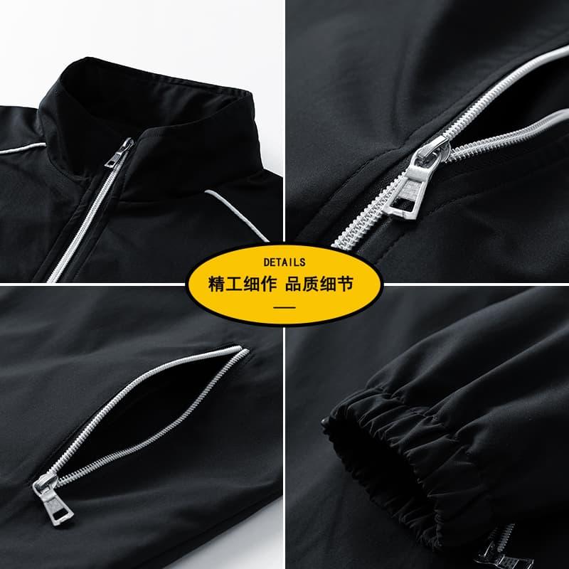 국경 간 스페셜 에디션 봄 가을 루즈핏 스탠드 칼라 재킷 새로운 남자 러닝 운동회 다른 색상 야외 사이클링 외투 이미지 5