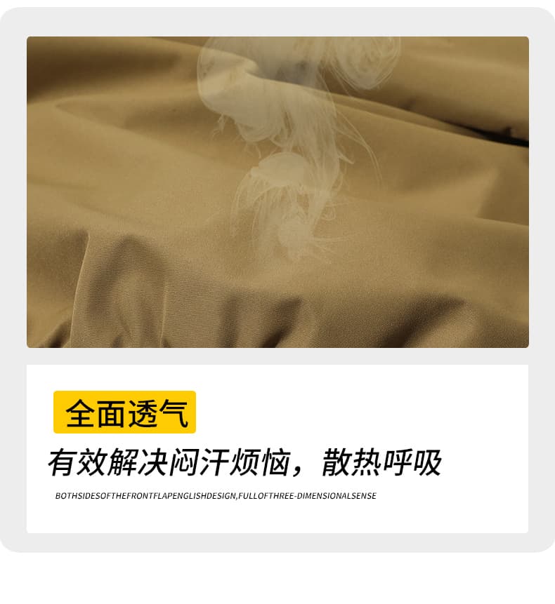 국경 간 26 년 봄과 가을 아메리칸 중청년 스탠드 칼라 재킷 세 국방 캐주얼 단색 레트로 야외 다용도 재킷 상세 이미지 3