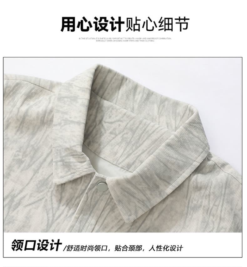 남성 의류 높은 품질 새로운 봄 가을 워크웨어 재킷 남성 조수 브랜드 빅 사이즈 캐주얼 카모플라주 폴로 칼라 재킷 상세 이미지 4