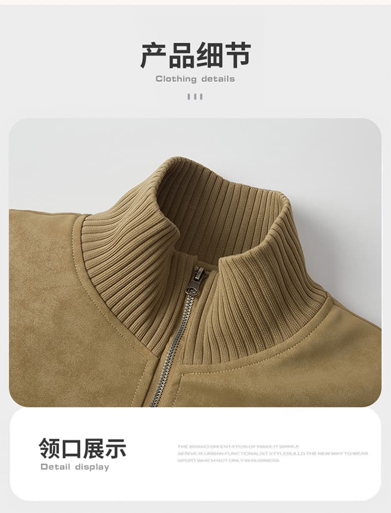 2026 새로운 봄 가을 아메리칸 pu 홀치기 염색 그라데이션 리브 칼라 오토바이 서비스 캐주얼 트렌드 다용도 레트로 가죽 재킷 상세 이미지 21