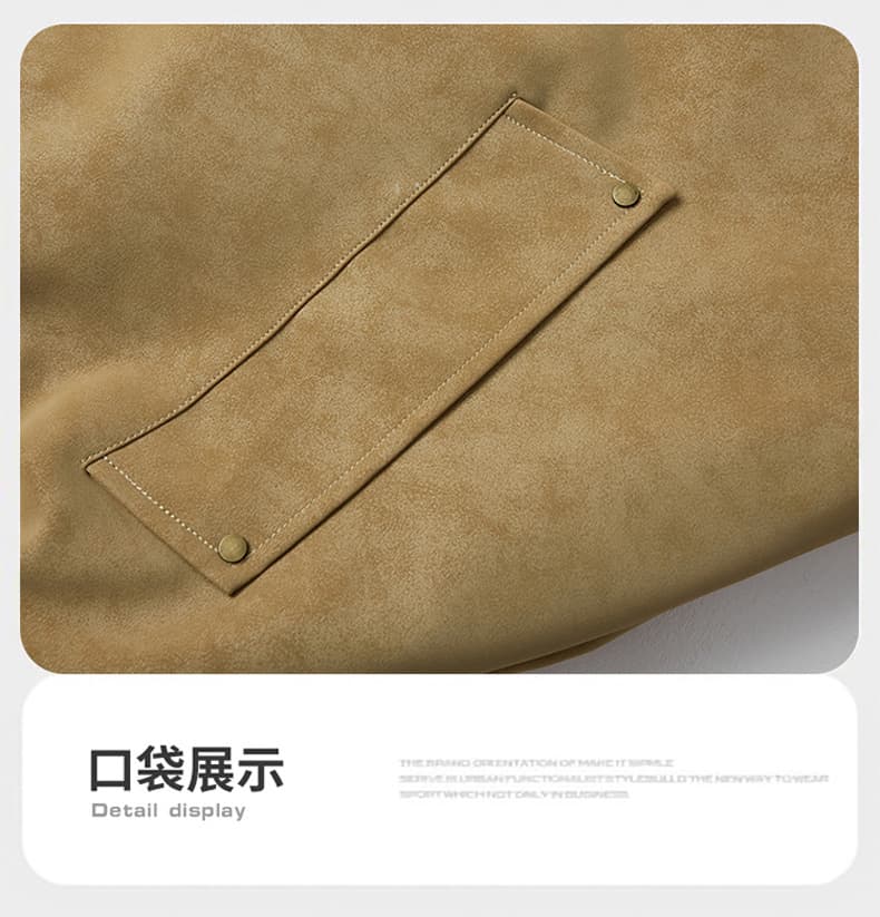 2026 새로운 봄 가을 아메리칸 pu 홀치기 염색 그라데이션 리브 칼라 오토바이 서비스 캐주얼 트렌드 다용도 레트로 가죽 재킷 상세 이미지 23