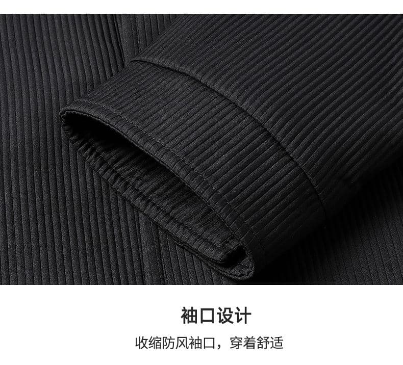 새로운 봄 가을 루즈핏 코듀로이 폴로 칼라 고급 비즈니스 남성 맨위 중청년 관리 재킷 재킷 상세 이미지 15