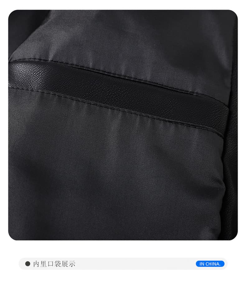 국경 간 가을 겨울 청년 오토바이 서비스 폴로 칼라 미니멀리즘 단색 가죽 자켓 방풍 내구성이 강한 다용도 악당 잘 생긴 가죽 재킷 재킷 상세 이미지 18