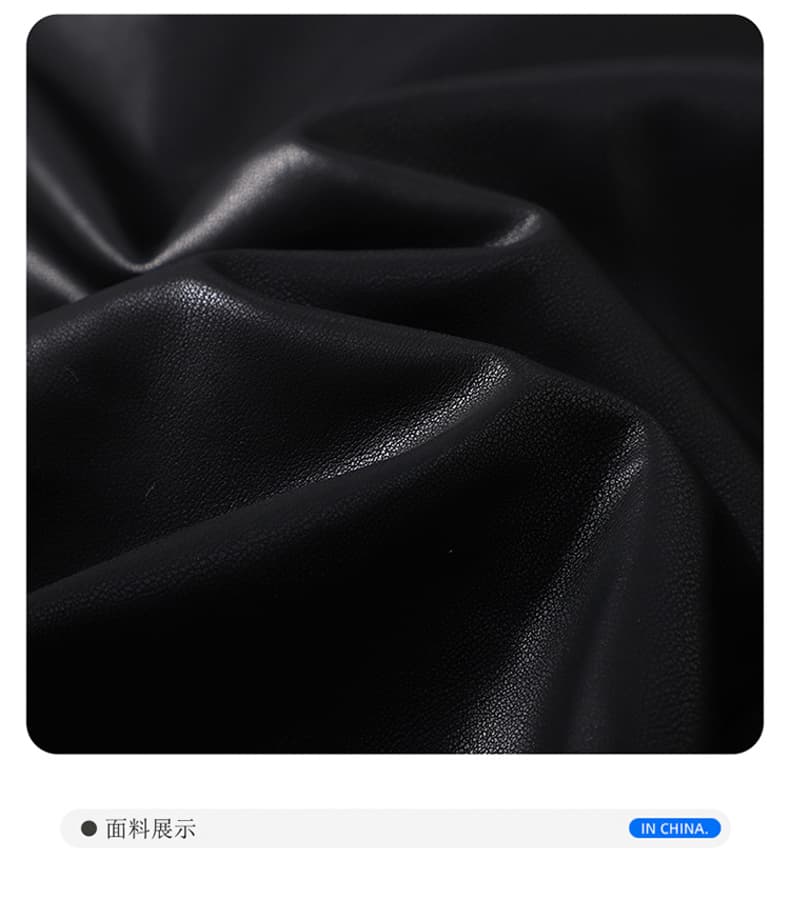 국경 간 가을 겨울 청년 오토바이 서비스 폴로 칼라 미니멀리즘 단색 가죽 자켓 방풍 내구성이 강한 다용도 악당 잘 생긴 가죽 재킷 재킷 상세 이미지 19