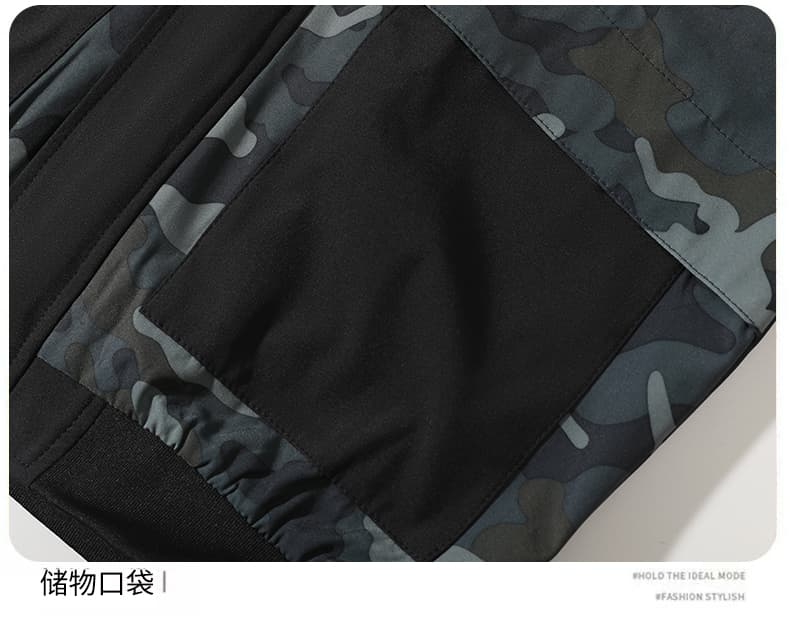 새로운 중청년 카모플라주 다용도 가을 겨울철 워크웨어 재킷 패치워크 빅 사이즈 야외 스포츠 후드 재킷 재킷 상세 이미지 15