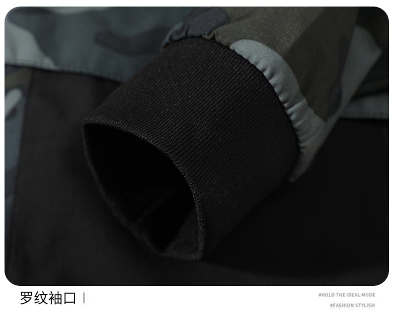 새로운 중청년 카모플라주 다용도 가을 겨울철 워크웨어 재킷 패치워크 빅 사이즈 야외 스포츠 후드 재킷 재킷 상세 이미지 16