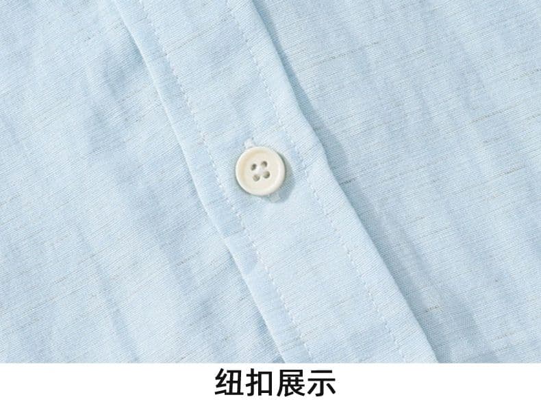 주간 실크 아마 긴팔 셔츠 오래된 돈 바람 스탠드 칼라 루즈핏 캐주얼 미니멀리즘 가을 겨울 다용도 단색 맨위 셔츠 상세 이미지 18