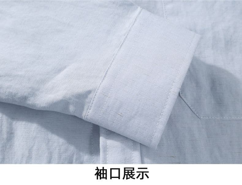 주간 실크 아마 긴팔 셔츠 오래된 돈 바람 스탠드 칼라 루즈핏 캐주얼 미니멀리즘 가을 겨울 다용도 단색 맨위 안감 상세 이미지 17