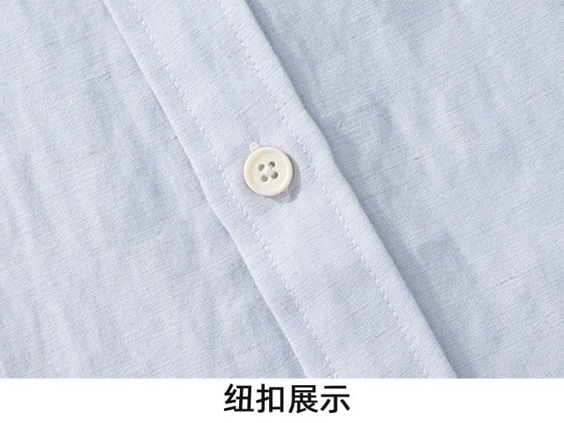 주간 실크 아마 긴팔 셔츠 오래된 돈 바람 스탠드 칼라 루즈핏 캐주얼 미니멀리즘 가을 겨울 다용도 단색 맨위 안감 상세 이미지 18