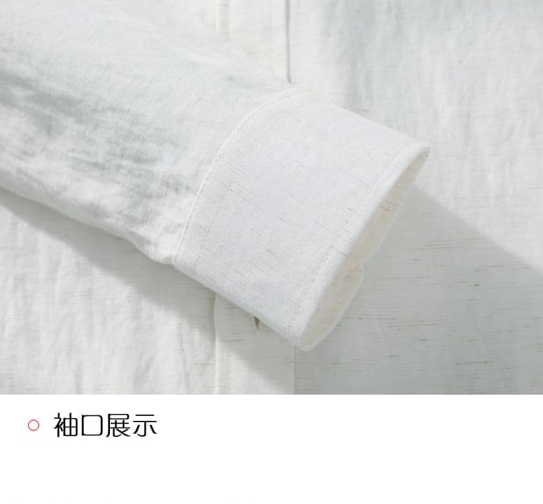 주간 실크 아마 긴팔 셔츠 오래된 돈 바람 스탠드 칼라 루즈핏 캐주얼 미니멀리즘 가을 겨울 다용도 단색 맨위 셔츠 상세 이미지 8