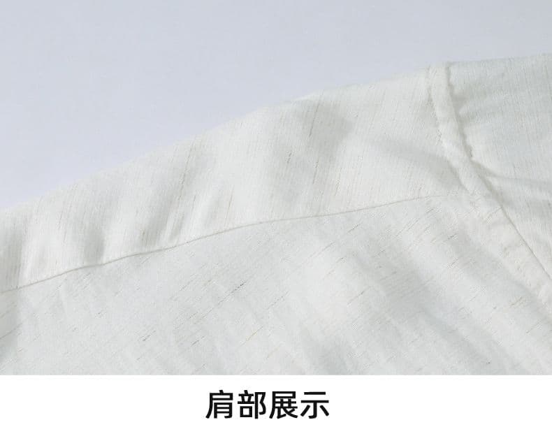 단색 주간 실크 아마 긴팔 셔츠 오래된 돈 바람 스탠드 칼라 루즈핏 캐주얼 미니멀리즘 가을 겨울 다용도 단색 셔츠 상세 이미지 20